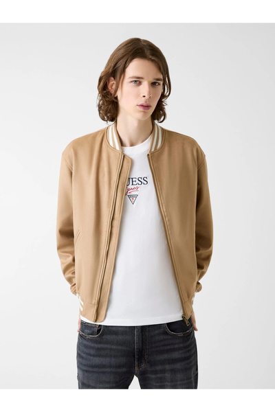 Guess GJ Suni Süet Bomber Erkek Bej Ceket M6RL0JWJ842-G1FE