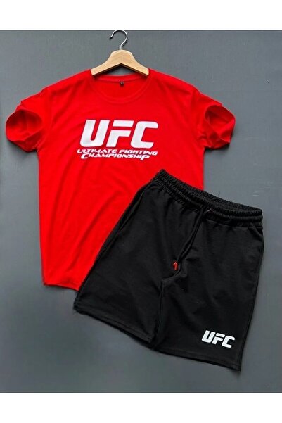 Gutsy طقم تي شيرت قصير للجنسين بطباعة UFC