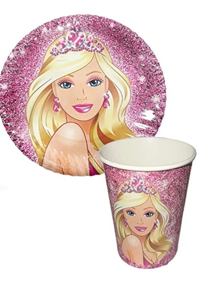 ALYA PARTİ Barbie Tabak+Barbak Seti 8’li