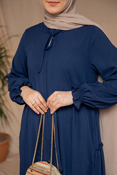 Nissra Ankanoor Ruched Detail Flared Robe with Side Folds Anka265123