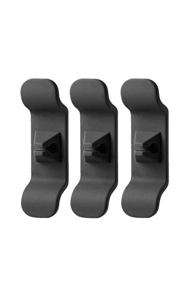 zola Set de 3 suporturi organizatoare de cabluri, Zola®, autoadezive, tip cle...