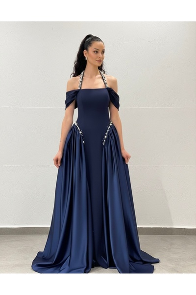 Noura Kadın Abiye Taşlı Elbise