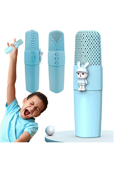 zola Microfon karaoke pentru copii, wireless Bluetooth, 5 efecte voce, difuzo...