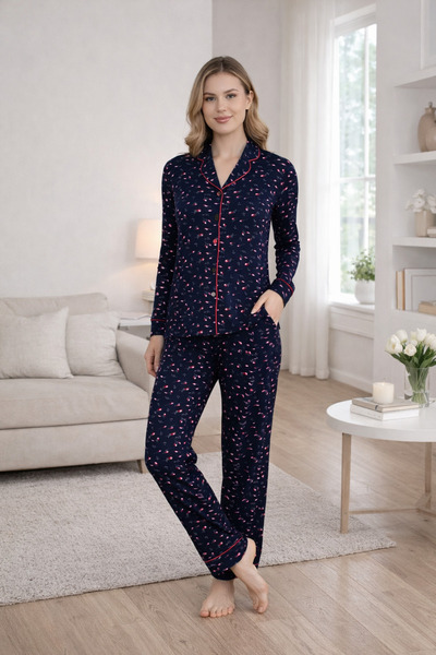 FORMO Premium Women's Viscose Shirt Collar Buttoned through Length Piped High...