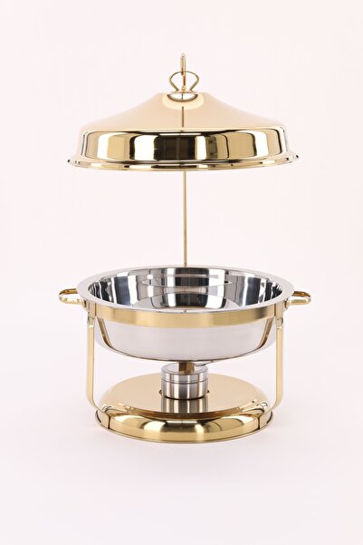 aljahwari سخان طعام باللونين الفضي مع الذهبي الفاخر مقاس 9 لتر