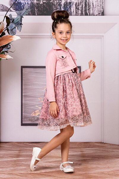 SÜSLÜ PİNK KİDS Girls' Festive Dress