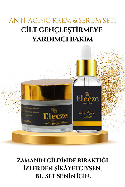 Elecze cosmetıcs Anti-Aging Bakım Seti | Kırışıklık Karşıtı Serum + Krem