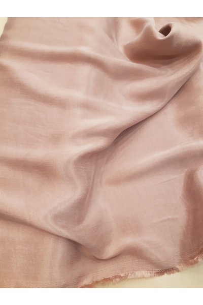 Safir Kumaş Düz Desensiz Gerçek Gül İpek Kupra Yumuşacık 2.5 Metre