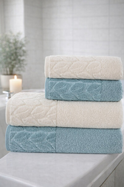 Nurpak Towel Bathroom Set Bath Set 100% Cotton 2 Pieces 50*90 cm - 2 Pieces 9...