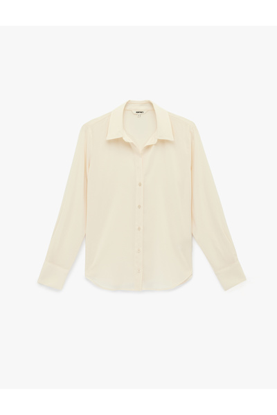 Koton Регулярна кройка с копчета и дълги ръкави от шифон