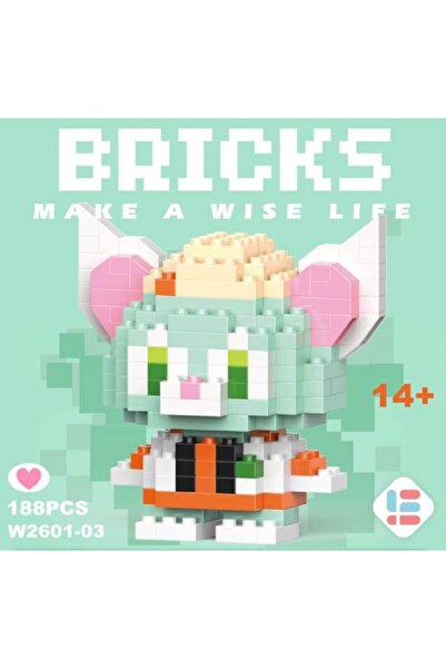 ZEKTON Micro Bricks Sevimli Kedi Figürü - 165 Parça Mini Blok Oyuncak Yapım Seti