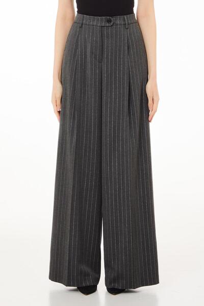 liu.jo Antrasit Çizgili Pantolon