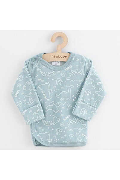 NEWBABY Salopetă New Baby Classic II cu dinozauri, mentă, mărimea 62 (3-6 luni)