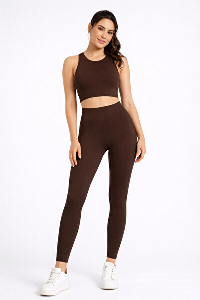 JOLT Shaping / Sculpting Effective High Waist Seamless Leggings Coffee Color