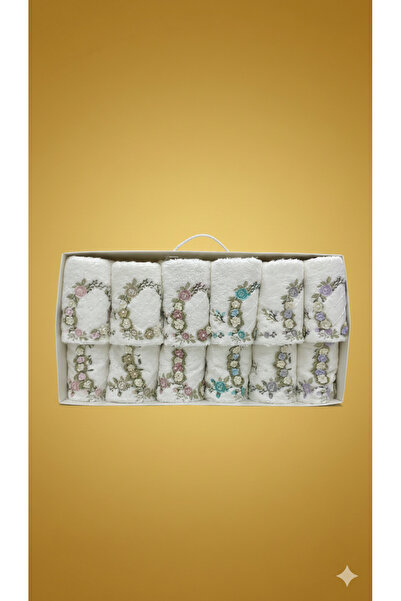 Fiesta Tekstil Analı Kızlı Liza Bambu 12 Parça Havlu Seti