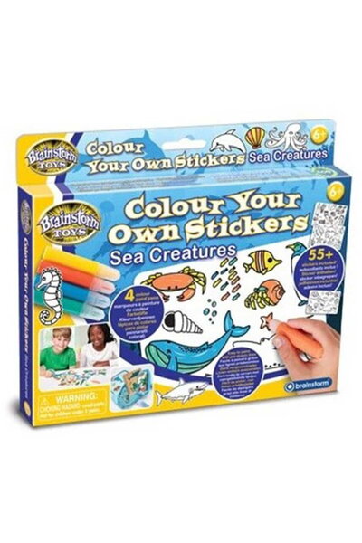 Brainstorm Color the stickers - Aquatic life