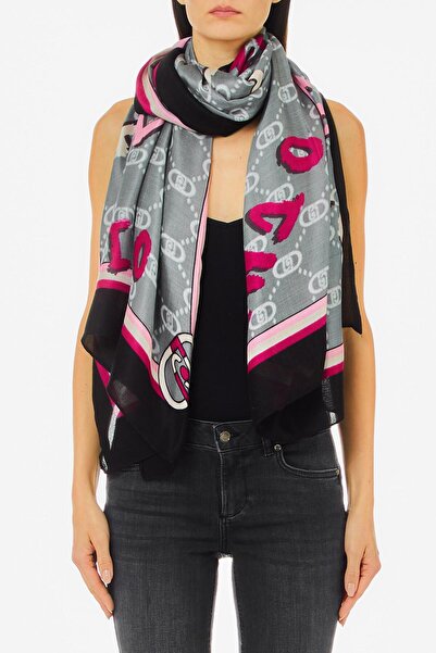 liu.jo Gri Pembe Detaylı Atkı