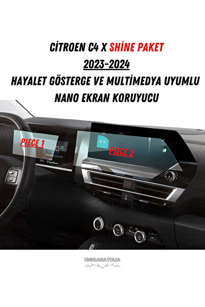 UniqAnatolia حزمة Citroen C4x Shine المتوافقة مع شاشة Hayalet وواقي الشاشة ال...