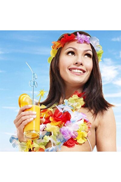 RiverWorld Σετ Βραχιόλι και Κολιέ River World με Χαβανέζικα Λουλούδια