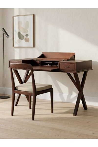 Gazzini Furniture Roma Cross Klasik Ahşap Çalışma Masası