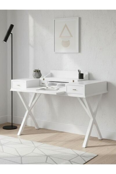 Gazzini Furniture Roma Cross Klasik Ahşap Çalışma Masası