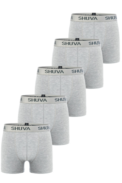 SHUVA Men's 5-Pack Boxer Cotton Pack Stretch Fabric Stretchy Comfortable Cut ...
