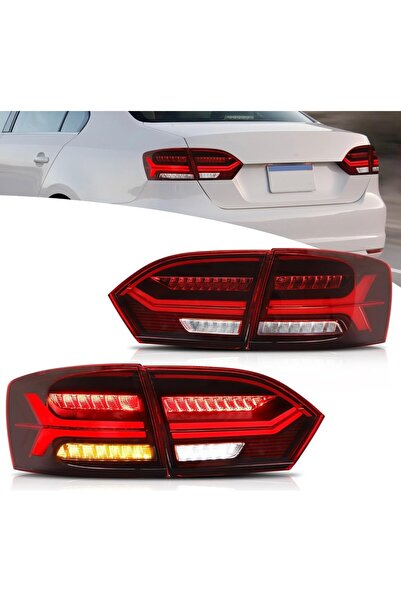 X POWER TUNİNG Vw Jetta 2011-2014 Uyumlu Audi Dizayn Kırmızı Ledli Arka Stop