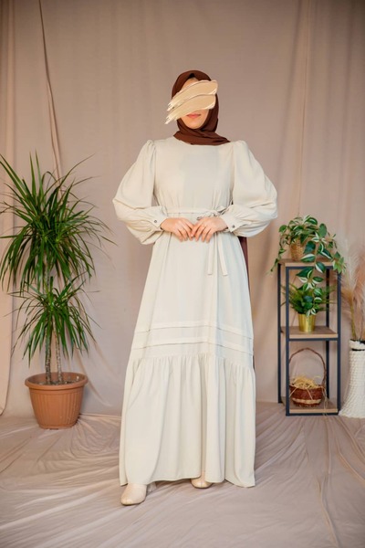 Nissra Ankanoor Ribbed and Flywheel Detailed Dress Anka265124