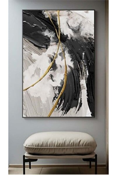 lawhat لوحة تجريدية أنيقة بتدرجات الرمادي، الأوف وايت، ولمسات دافئة من البني ...