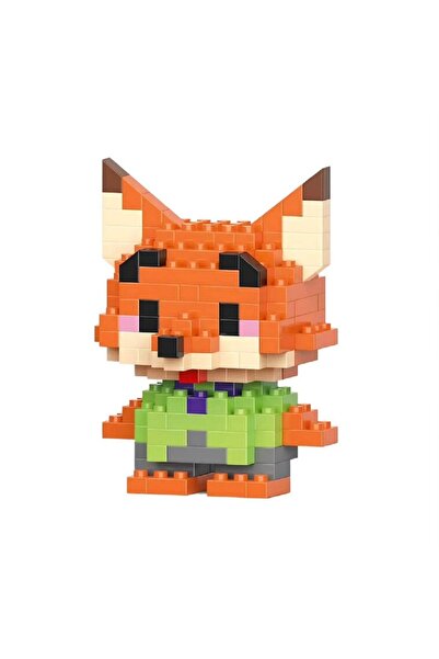 ZEKTON Micro Bricks Sevimli Nick Wilde Tilki Figürü - 134 Parça Mini Blok Yap...