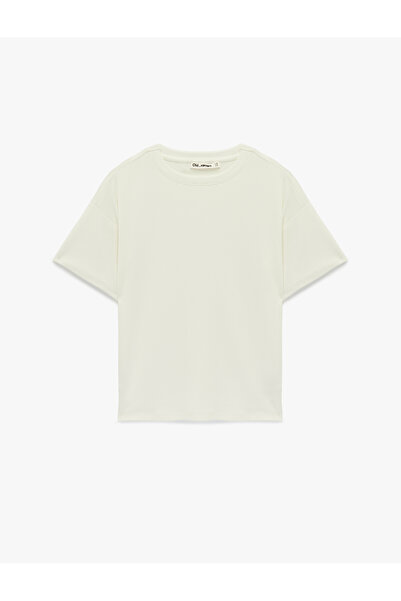 Koton Short Sleeve Crew Neck Modal Blend Basic Oversized T-Shirt