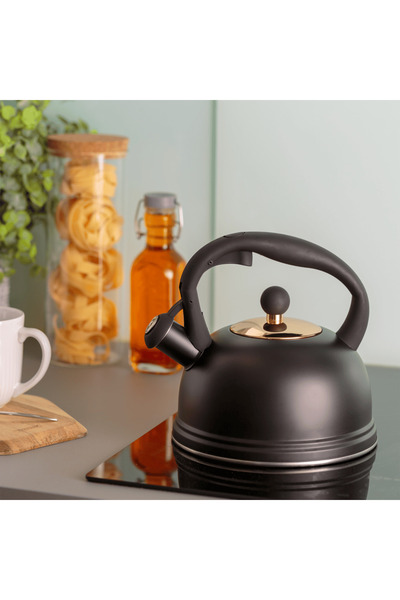 Typhoon Otto Series Whistling Mechanism Kettle - Black H 21 X W 22 X Diameter...
