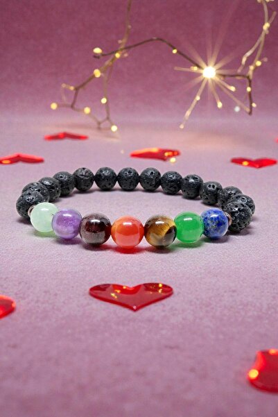 LADIN DOGALTAŞ Natural Stone Seven Chakra Natural Stone Bracelet