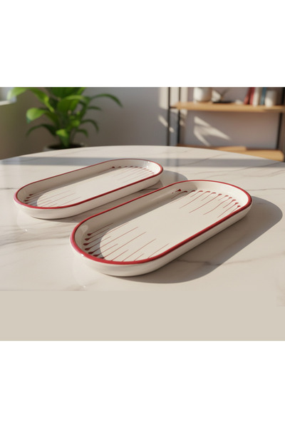 RGS HOMELİFE Ceramic Breakfast Plate, Sauce Bowl, Serving Plate 25 cm Salda D...