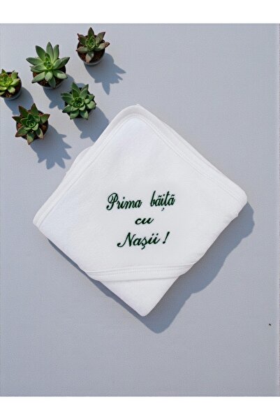 GabrielleBebe Първа кърпа за баня с бродирани персонализирани цветове на кръс...