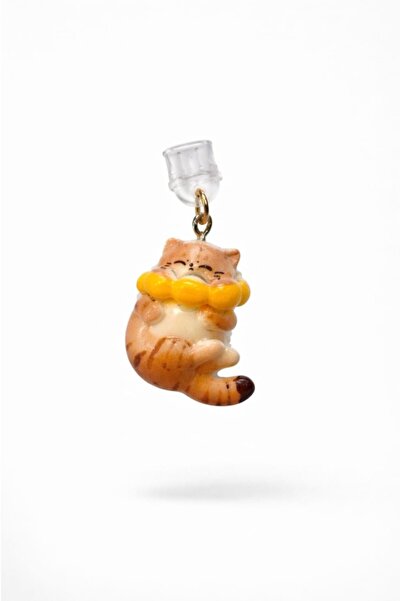 Tüylü Bamya Mioç Android type-c sevimli 3 boyutlu Kedi Telefon Soket Charm | ...