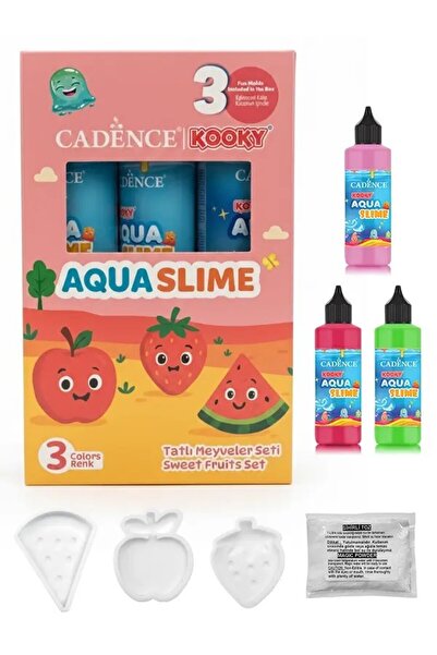 Cadence Boya Kooky Aqua Slime Sweet Fruits Set DIY Magic Water Game 3X90Ml