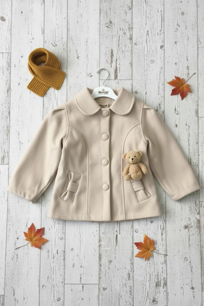 BABYİLAY Çocuk Kaşe Kaban Mont