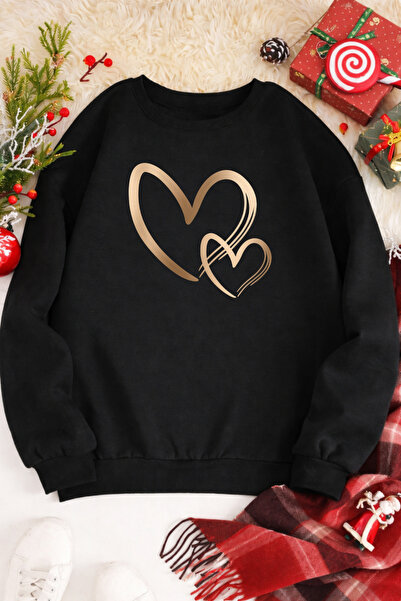 Pink Sky Hanorac unisex supradimensionat din bumbac imprimat tricou 1 HEART