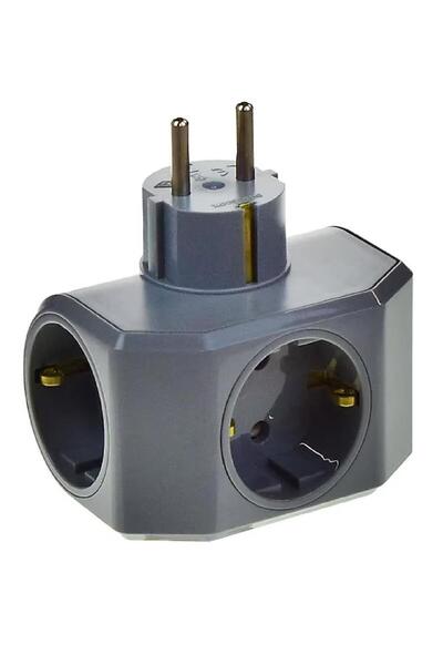 Genel Markalar YONCA PLUS GRİ ÜÇLÜ TOPRAKLI PRİZ VK-90303005-ZM