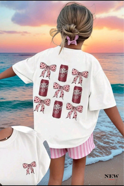 New Shine Παιδικό μπλουζάκι unisex με στάμπα ροζ φιόγκου