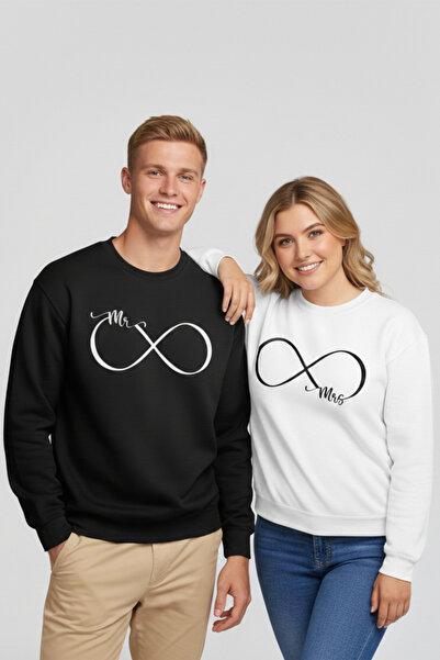 EVIus Infinity Symbol Special Lover Combination Sweatshirt Crew Neck
