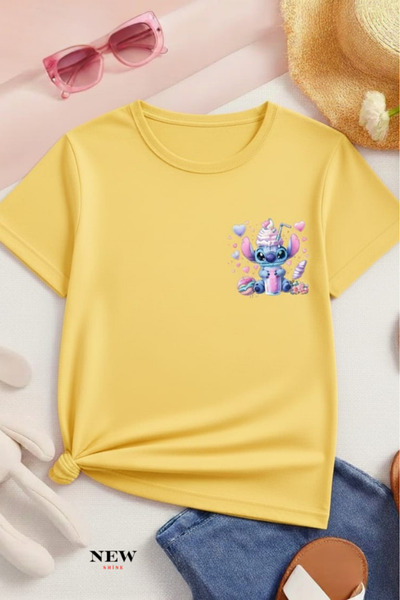 New Shine Бродирана печатна унисекс детска тениска