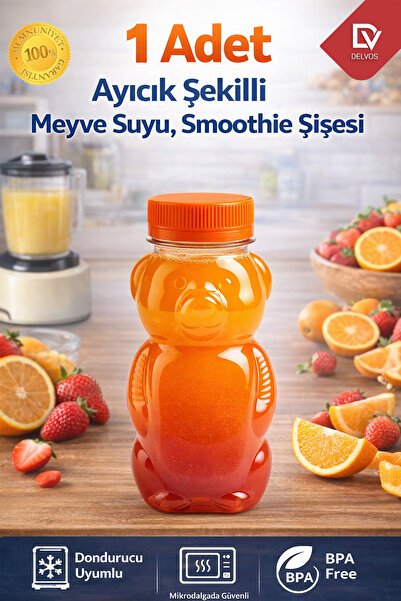 EMORFOHOME 1 Adet Ayıcık Şekilli Şişe Okul Piknik Meyve Suyu Smoothie Detoks ...