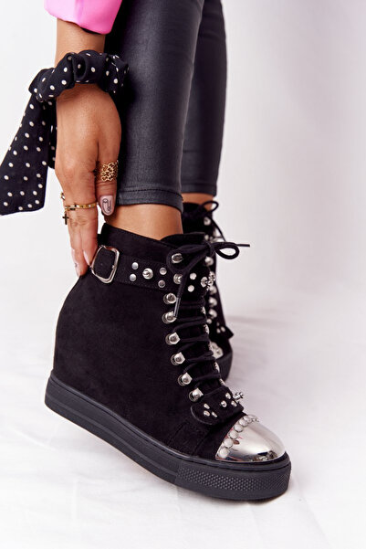 BOTO Women's Insulated Wedge Boots with Jet Black Leather Lu Boo 41