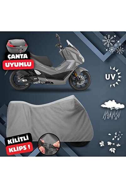 ULTRASHOP Mondial 125 Strada Su Geçirmez Motosiklet Brandası Arka Çanta Top C...