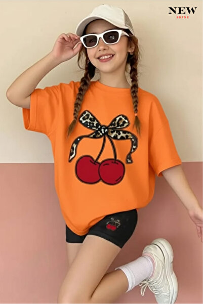 New Shine Παιδικό μπλουζάκι unisex με στάμπα κεράσια