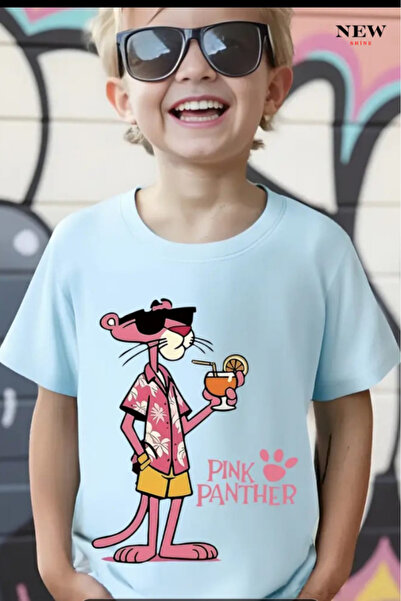 New Shine Imprimeu Pantera Unisex Copii tricou