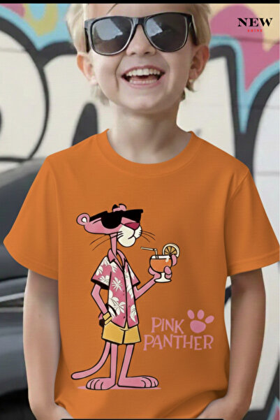 New Shine Imprimeu Pantera Unisex Copii tricou