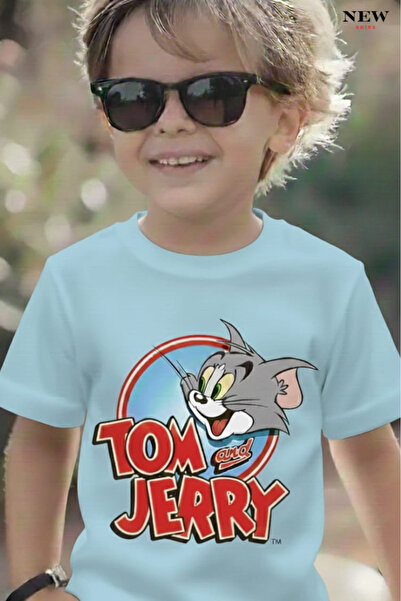 New Shine تي شيرت للأطفال مطبوع عليه توم وجيري للجنسين